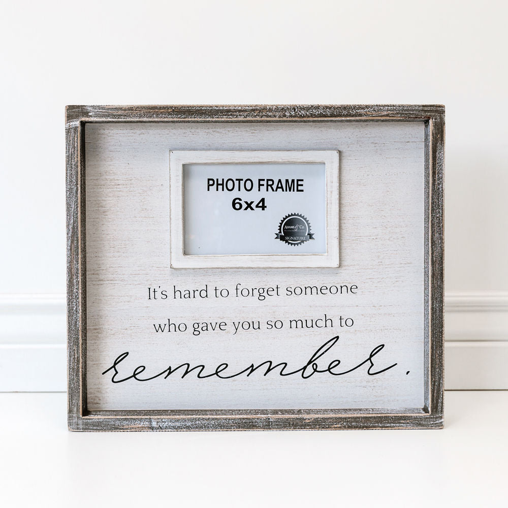 "Remember" Wood Photo Frame - 6 x 4 Photo Frame