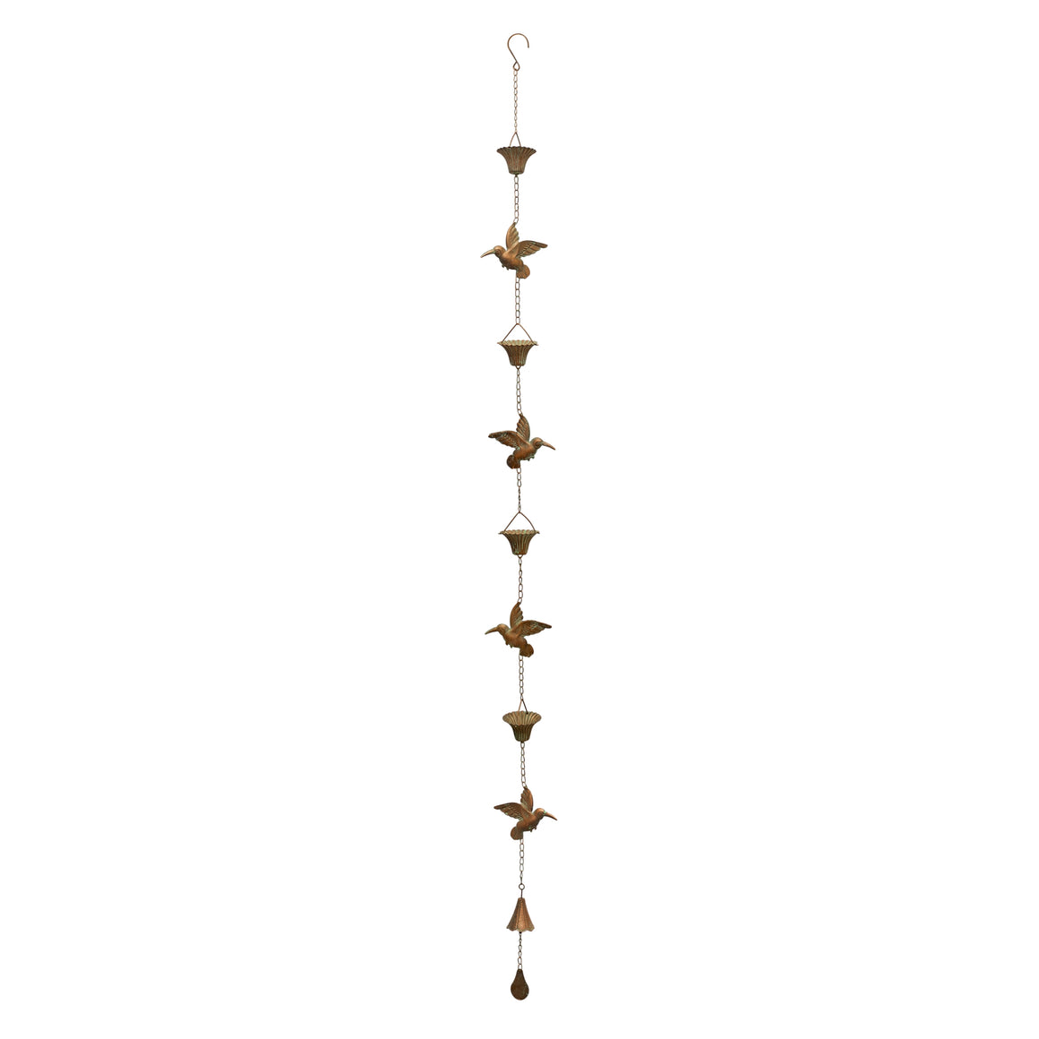 Hummingbird Rain Chain 69”L Iron