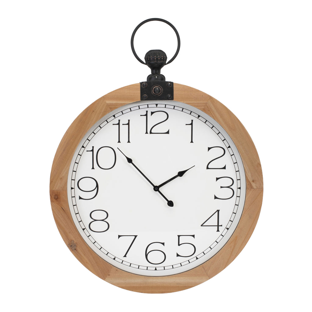 Rustic Wooden Wall Clock