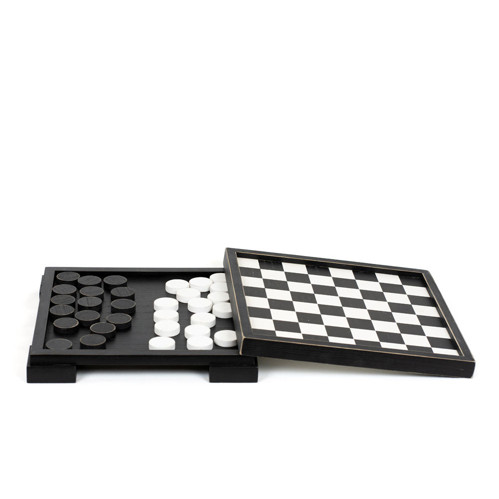 Wooden Checkerboard for Family Fun