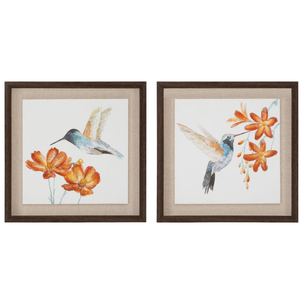 Framed Hummingbird Print (Set of 2)